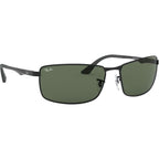 RB3498, Black/Dark Green Lenses 61 Eye Size