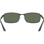 RB3498, Black/Dark Green Lenses 61 Eye Size