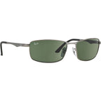 RB3498, Gunmetal/Dark Green Lenses 61 Eye Size