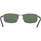 RB3498, Gunmetal/Dark Green Lenses 61 Eye Size
