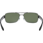 RB3522, Gunmetal/Green Lenses