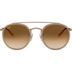 Round Double Bridge RB3647N, Copper/Light Brown Gradient Glass Lenses