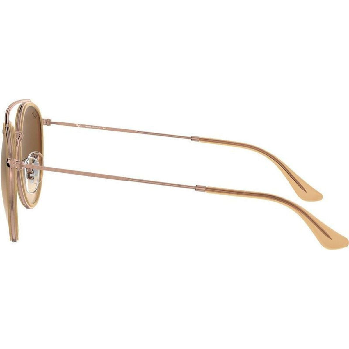 Round Double Bridge RB3647N, Copper/Light Brown Gradient Glass Lenses