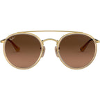 Round Double Bridge RB3647N, Gold/Brown Gradient Glass Lenses