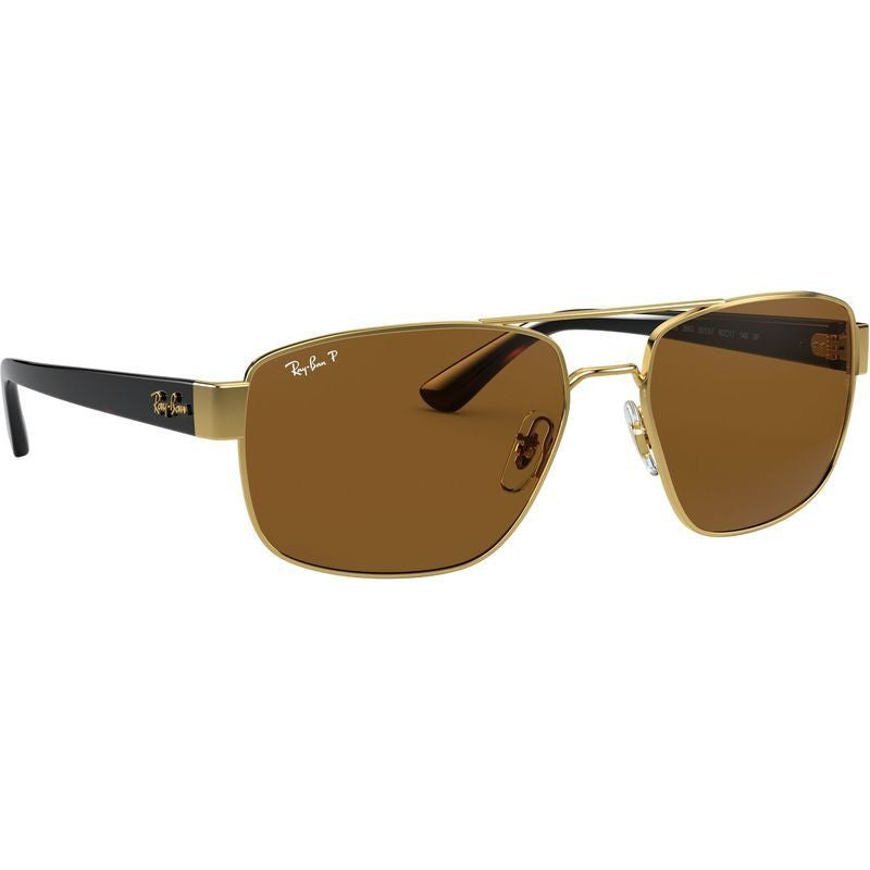 RB3663, Gold/Brown Polarised Glass Lenses