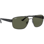 RB3663, Gunmetal/Green Polarised Glass Lenses