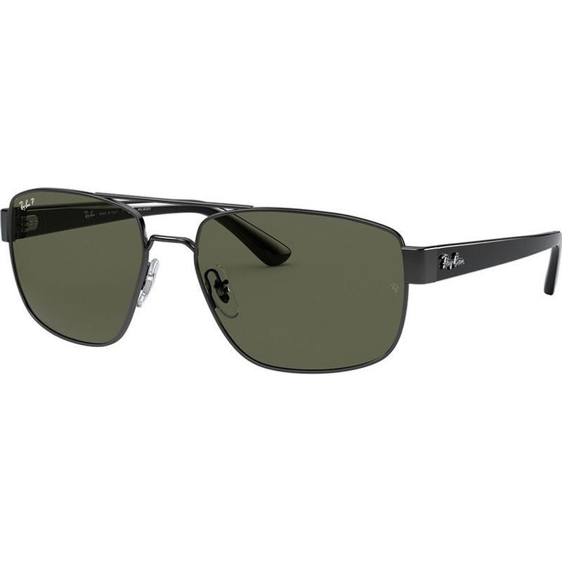 RB3663, Gunmetal/Green Polarised Glass Lenses