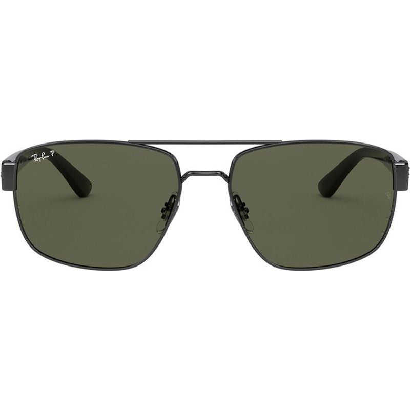 RB3663, Gunmetal/Green Polarised Glass Lenses