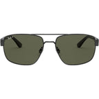 RB3663, Gunmetal/Green Polarised Glass Lenses
