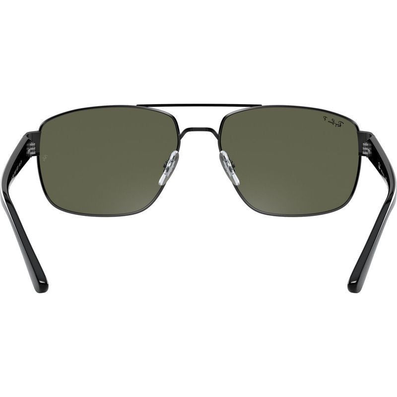 RB3663, Gunmetal/Green Polarised Glass Lenses