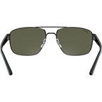RB3663, Gunmetal/Green Polarised Glass Lenses