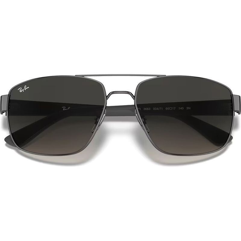 RB3663, Gunmetal/Grey Gradient Glass Lenses