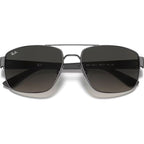 RB3663, Gunmetal/Grey Gradient Glass Lenses