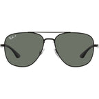 RB3683, Black/Green Polarised Glass Lenses