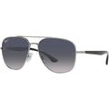 RB3683, Gunmetal/Blue Gradient Polarised Glass Lenses 59 Eye Size