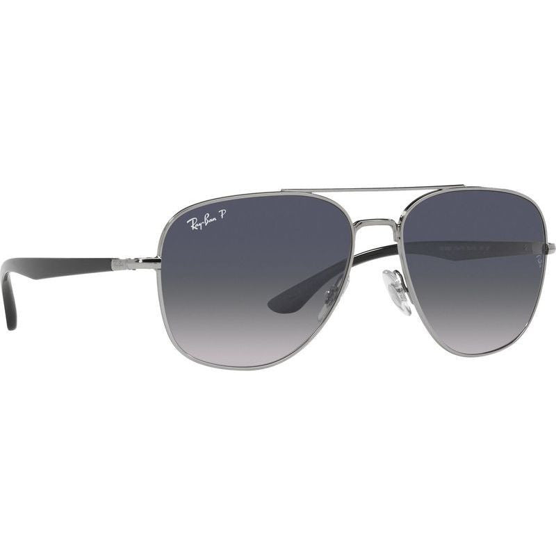 RB3683, Gunmetal/Blue Gradient Polarised Glass Lenses