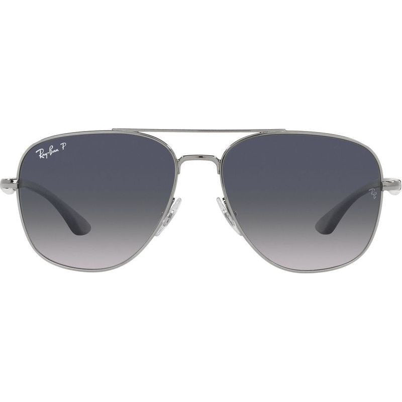 RB3683, Gunmetal/Blue Gradient Polarised Glass Lenses 59 Eye Size