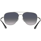 RB3683, Gunmetal/Blue Gradient Polarised Glass Lenses 59 Eye Size