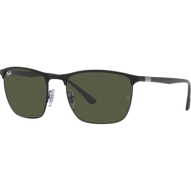 RB3686, Matte Black and Black/Green Glass Lenses