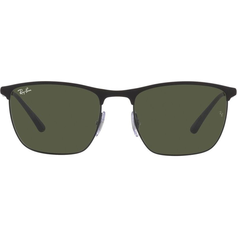 RB3686, Matte Black and Black/Green Glass Lenses