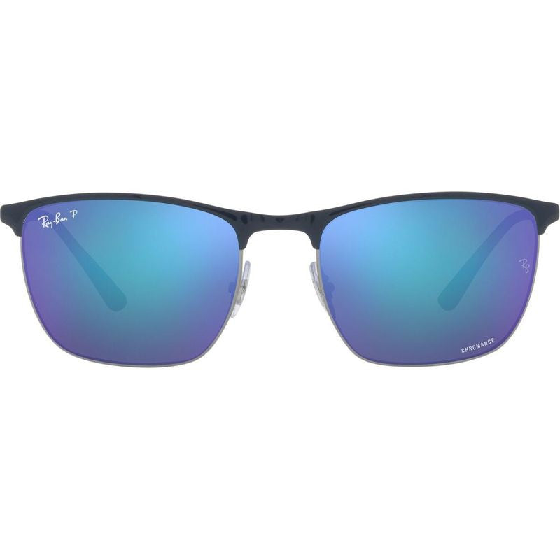 RB3686, Blue on Gunmetal/Blue Mirror Polarised Glass Lenses
