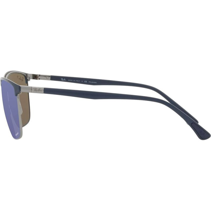 RB3686, Blue on Gunmetal/Blue Mirror Polarised Glass Lenses