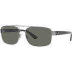 RB3687, Gunmetal/Green Polarised Glass Lenses 61 Eye Size