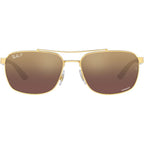 RB3701, Arista/Purple Gold Mirror Gradient Polarised Lenses