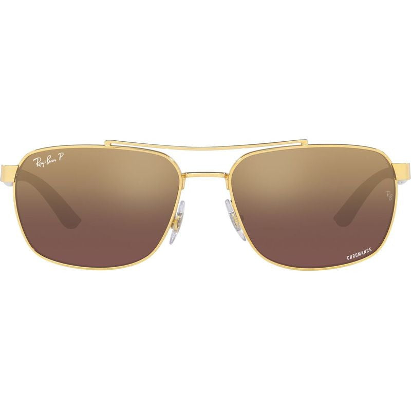 RB3701, Arista/Purple Gold Mirror Gradient Polarised Lenses