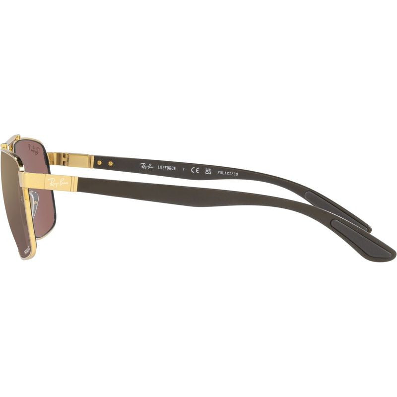 RB3701, Arista/Purple Gold Mirror Gradient Polarised Lenses