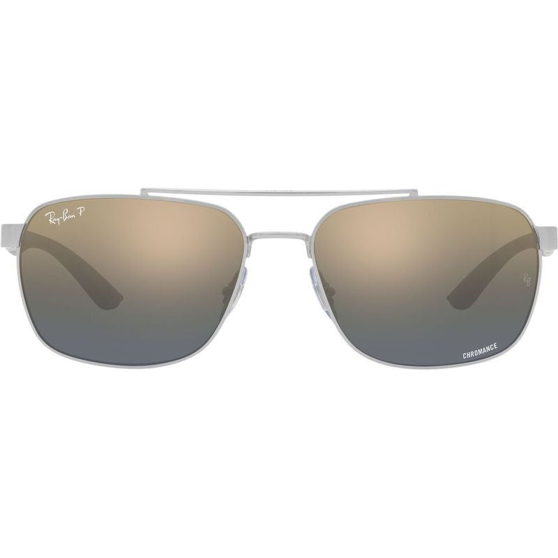 RB3701, Silver/Blue Gold Mirror Gradient Polarised Lenses
