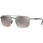 RB3715M, Gunmetal/Silver Mirror Polarised Lenses