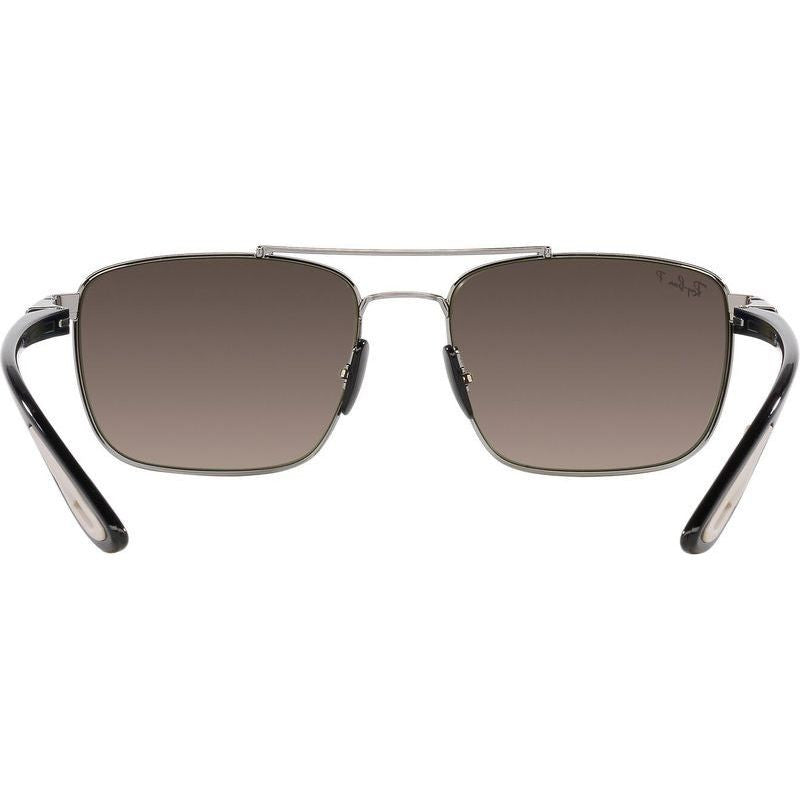 RB3715M, Gunmetal/Silver Mirror Polarised Lenses