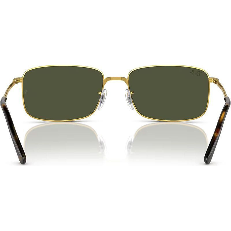 RB3717, Legend Gold/Green Glass Lenses 57 Eye Size