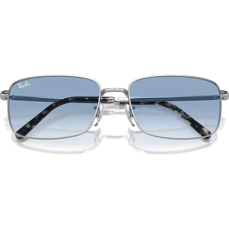 RB3717, Silver/Blue Gradient Glass Lenses 57 Eye Size