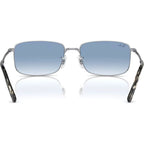 RB3717, Silver/Blue Gradient Glass Lenses 57 Eye Size