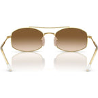 RB3719, Arista/Clear Brown Gradient Glass Lenses 54 Eye Size