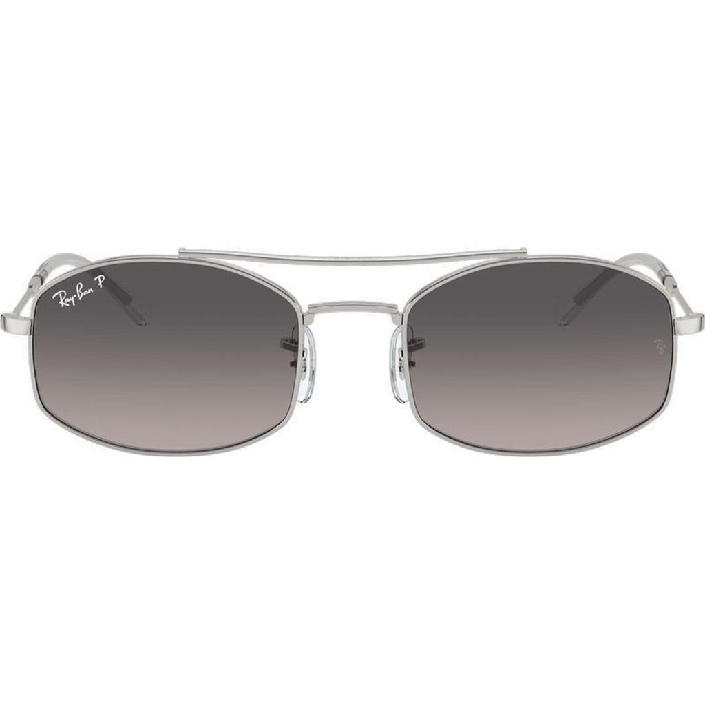 RB3719, Silver/Light Grey Gradient Polarised Glass Lenses 54 Eye Size