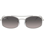 RB3719, Silver/Light Grey Gradient Polarised Glass Lenses 54 Eye Size