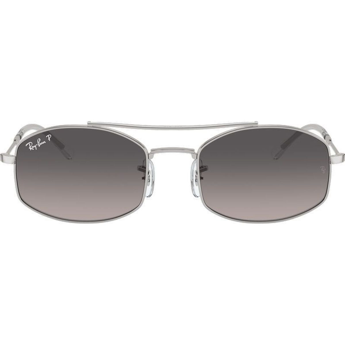 RB3719, Silver/Light Grey Gradient Polarised Glass Lenses 54 Eye Size