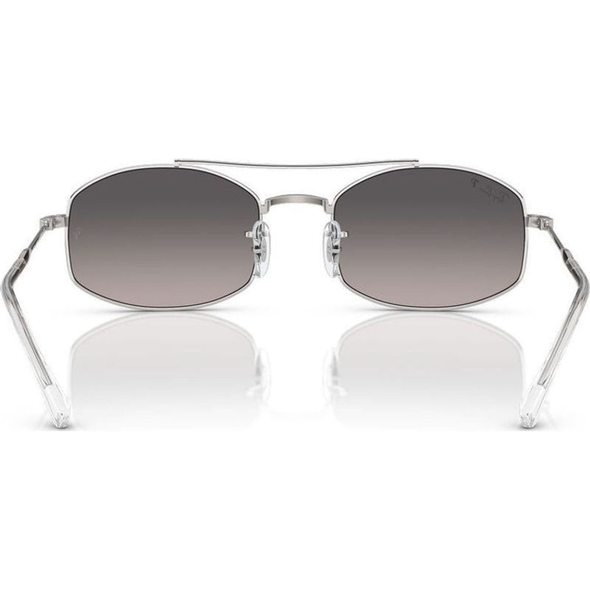 RB3719, Silver/Light Grey Gradient Polarised Glass Lenses 54 Eye Size