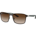 RB3721, Brown on Gunmetal/Brown Gradient Lenses