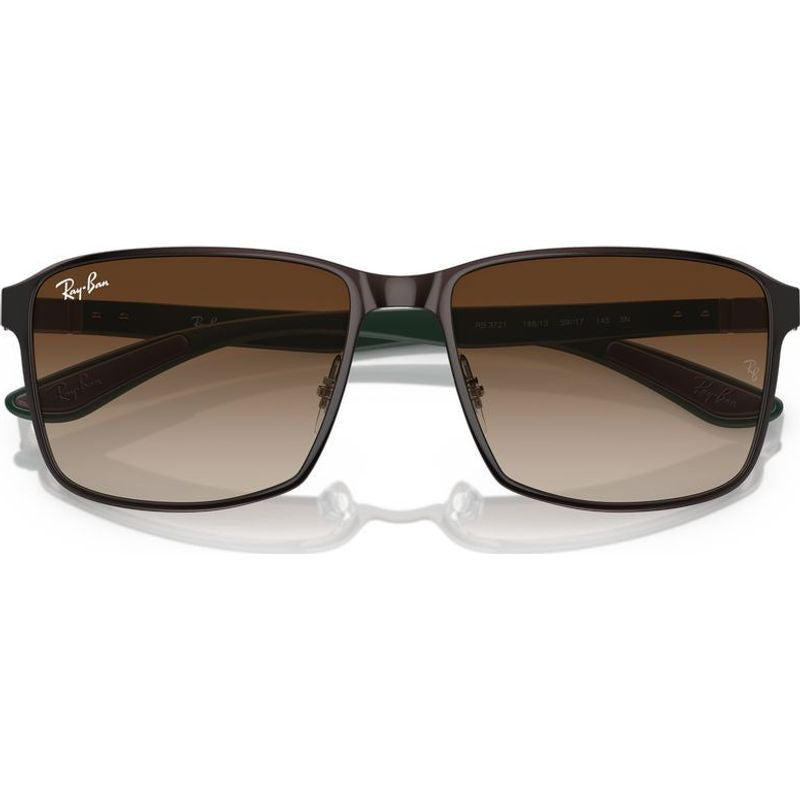 RB3721, Brown on Gunmetal/Brown Gradient Lenses
