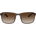 RB3721, Brown on Gunmetal/Brown Gradient Lenses