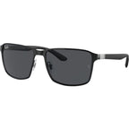 RB3721, Matte Black on Black/Dark Grey Lenses