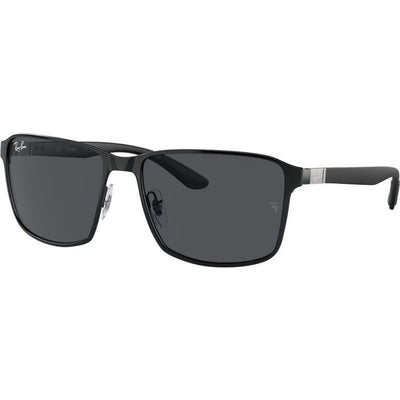 RB3721, Matte Black on Black/Dark Grey Lenses