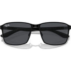RB3721, Matte Black on Black/Dark Grey Lenses