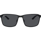 RB3721, Matte Black on Black/Dark Grey Lenses
