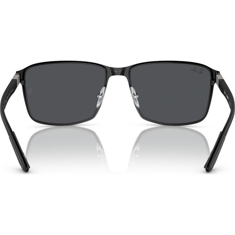 RB3721, Matte Black on Black/Dark Grey Lenses