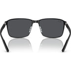 RB3721, Matte Black on Black/Dark Grey Lenses
